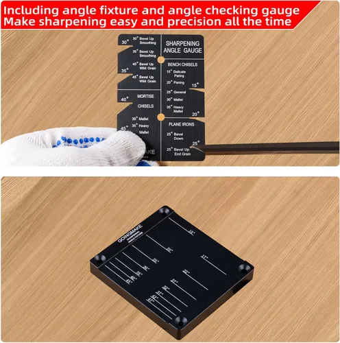 Miniatura 5 de GOINGMAKE Sistema de guía de afilado de cinceles para carpintería cinceles y planos de 5/32 a 3 pulgadas, guía de soporte de afilado con accesorio
