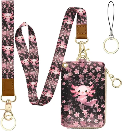 Miniatura 31 de bolimoss Soporte para credencial de sol y luna y cartera con cordón, cordones removibles para maestras, cartera para mujeres con correa