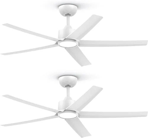 Miniatura 14 de ocioc Ventiladores de techo con luces, ventilador de techo negro de 52 pulgadas con luz y control remoto, 3CCT, motor CC silencioso, ventilador
