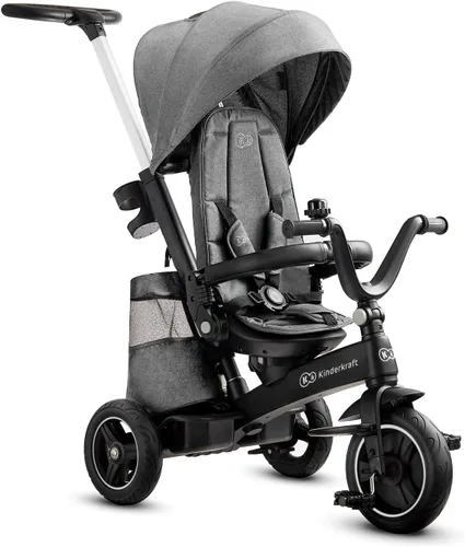 Miniatura 3 de Kinderkraft EASYTWIST Triciclo para niños pequeños, triciclo 5 en 1, asiento giratorio de 360°, material impermeable con filtro UPF50+, mango