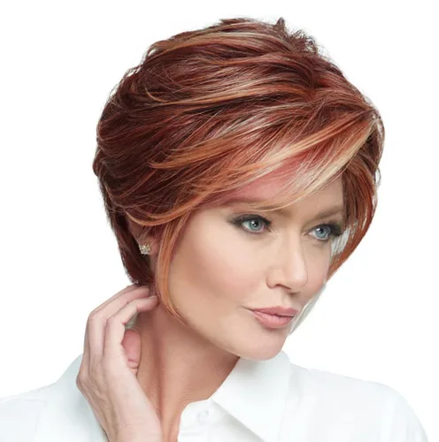 Miniatura 30 de Raquel Welch Go To Style - Peluca de pelo corto versátil y favorecedora de Hairuwear, gorra media, castaño iluminado por el sol RL10/12