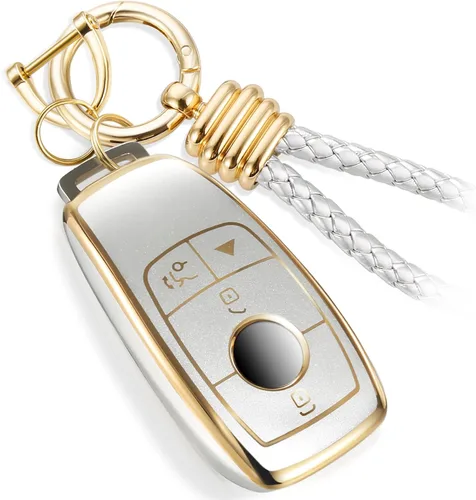 Miniatura 11 de para Cadillac - Funda para llavero con cuerda trenzada metálica, funda suave mejorada para 2020 en adelante CT4 CT5 CT6 XTS XT4 XT5 ATS, etc.