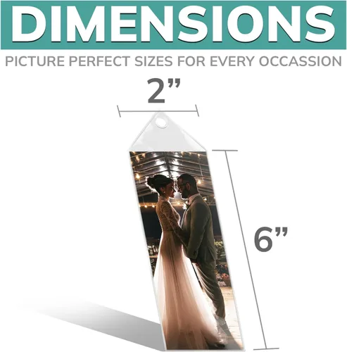 Miniatura 2 de pbf PHOTO BOOTH FRAMES Fundas de vinilo para marcapáginas de fotos de 2 x 6 pulgadas, soporte para tiras de fotos, marcadores personalizados