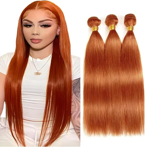 Miniatura 58 de Color 30 paquetes de cabello humano marrón onda del cuerpo paquetes 8 10 12 pulgadas brasileño virgen Remy extensiones de cabello humano doble trama