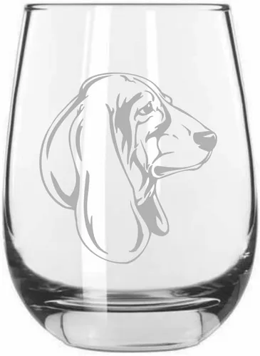 Miniatura 243 de Sakhalin Husky Dog - Copa de vino grabada personalizada de 15.25 onzas sin tallo