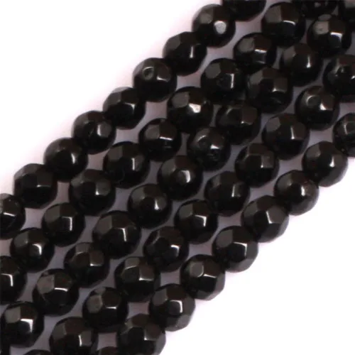 Miniatura 9 de Granos de piedra preciosa semipreciosa natural del grado AAA para la fabricación de la joyería 15 '' (Rondelle espinela negra/2X4MM)