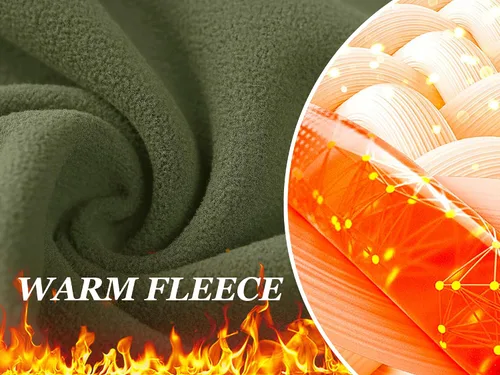 Miniatura 3 de KEFITEVD Chaqueta táctica militar para hombre, para invierno, con cremallera completa, cálida, forro polar, casual, cuello alto, resistente al viento