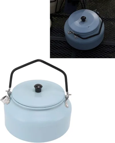 Miniatura 4 de Hervidor de camping portátil de 0.9 litros, cafetera portátil para exteriores, senderismo, equipo de cocina, hervidor de agua caliente con bolsa