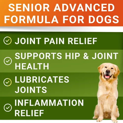 Miniatura 2 de Suplemento Avanzado Senior de Glucosamina Condroitina para Articulaciones de Perros - Pastillas para Alivio del Dolor de Cadera y Articulaciones