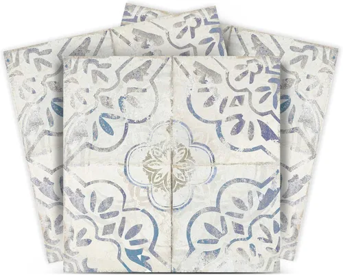 Mi Alma Calcomanías de chimenea para azulejos de despegar y pegar, juego de 24 calcomanías para azulejos en muro, calcomanías de baño, calcomanías