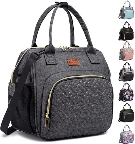 Miniatura 8 de MCBD Lonchera térmica para mujer, bolsa grande de 3 vías de transporte, mochila enfriadora reutilizable a prueba de fugas con correa ajustable