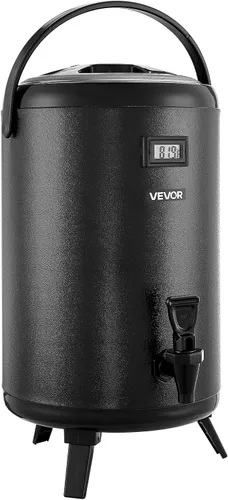 Miniatura 8 de VEVOR Dispensador de bebidas aislado, servidor térmico de bebidas de acero inoxidable de 3.2 galones/12L con espiga y pantalla de temperatura