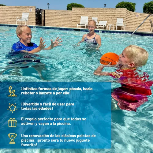 Miniatura 5 de Aqua Dive - Pelota de baloncesto para piscina – Juguetes de piscina de agua para niños de 4 a 12 años – Regate, pasa y dispara bajo el agua