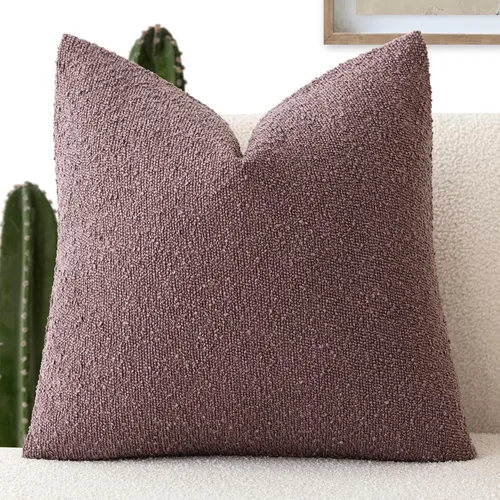 Miniatura 16 de Foindtower Fundas de almohada decorativas con textura de boucle, fundas de almohada sólidas, neutrales, suaves y acogedoras para silla, sofá