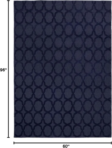Miniatura 198 de Garland Rug Sparta - Alfombra antideslizante de polipropileno de 2 pies x 12 pies, color negro, ideal para salas de estar y pasillos, elegante
