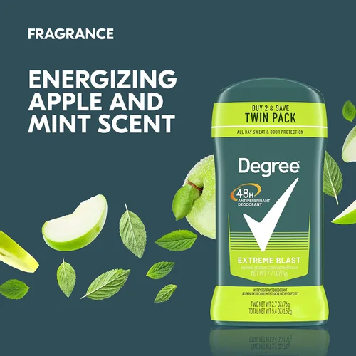 Miniatura 6 de Degree Men Original Protection, Desodorante antitranspirante 48 horas de protección contra el sudor y el olor, ráfaga extrema antitranspirante