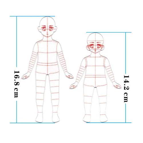 Miniatura 2 de 2 piezas de regla de curva francesa para niños para diseño de patrones humanoides de costura, reglas de curva francesa para medición de ropa, papel