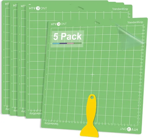 Miniatura 14 de HTVRONT Variedad de alfombrillas de corte, 2 alfombrillas de corte de 12 x 12 pulgadas compatibles con Cricut Maker 3/4/Maker/Explore 3/4/5/Air