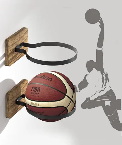 Soporte de Pared para Baloncesto, Organizador de Exhibición y Almacenamiento de Pelotas para Baloncesto, Fútbol, Fútbol Americano, Voleibol,