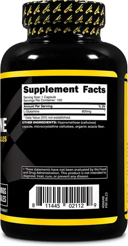 Miniatura 4 de Primaforce L-Glutamina, 800 mg (150 Cápsulas)