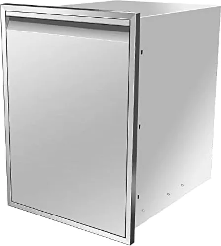 Miniatura 9 de Cajón de basura integrado, cajón de basura extraíble, cajón de tanque de propano para cocina al aire libre, cajón de tanque de propano para 17W X