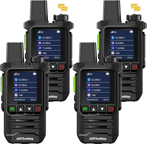 Miniatura 12 de Walkie Talkies globales gratuitos de por vida, radio 4G PoC, radio nacional, radio PTT bidireccional de larga distancia con linterna para equipos