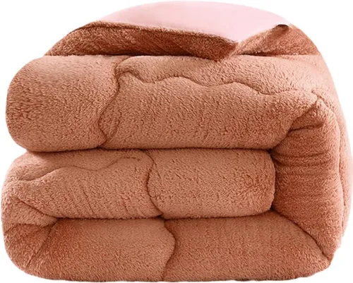 Miniatura 9 de ZTGL Edredón de algodón cálido para invierno, edredón de invierno de terciopelo de cordero, manta de cachemira de cordero para cama doble, núcleo