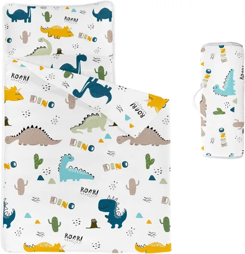 Miniatura 28 de Tapete para siesta espacial – Saco de dormir de galaxia espacial con almohada extraíble – Juego de ropa de cama para guardería y fiestas de pijamas
