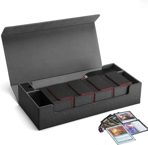 Estuche de almacenamiento prémium para tarjetas coleccionables TCG, caja con capacidad para más de 800 tarjetas con funda para MTG, YuGiOh, Uno,
