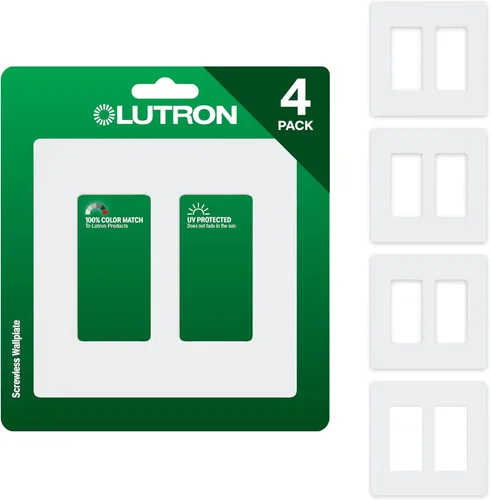 Miniatura 12 de Lutron Claro - Placa de cubierta para interruptor de luz, placa de pared de 2 posiciones, para interruptores de luz decorativos, cubierta de Acero