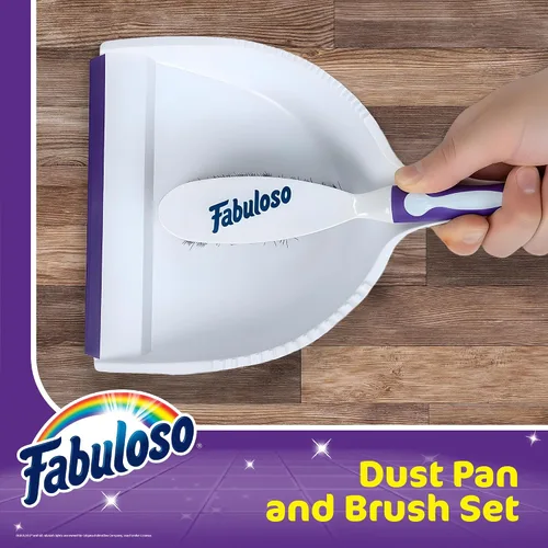Miniatura 6 de Fabuloso Juego de cepillo y recogedor compacto de escoba de mano con almacenamiento a presión y orificio para colgar, barrido rápido para cocina