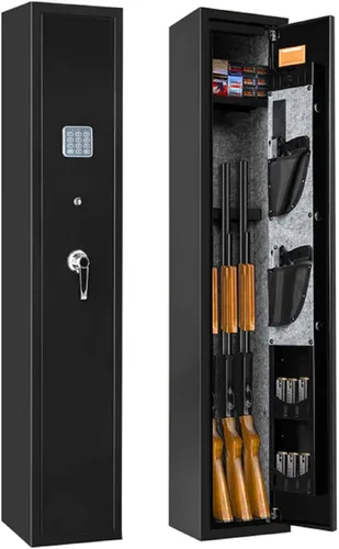 Miniatura 8 de BlackSmith Caja fuerte para 3 rifles y pistolas para el hogar, rifles y pistolas, caja fuerte para pistola de 0.1 s, acceso rápido, reconocimiento