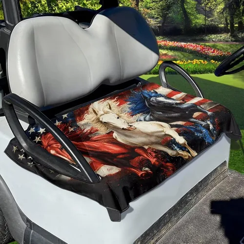 Miniatura 53 de Yewattles Funda de Asiento de Carrito de Golf Portátil Toalla de Asiento Club Car Ajuste Universal Carrito de Golf de 2 Asientos