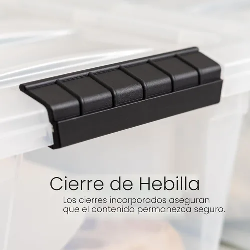 Miniatura 6 de IRIS USA 6-Pack 54 qt, contenedores de almacenamiento apilables con tapas [Hecho en EE. UU.] - Organizador diario con cierre, contenedores
