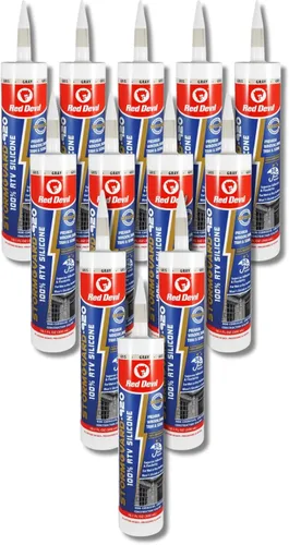 Miniatura 13 de Red Devil 0785 Silicone Ultra 100% RTV Sellador de silicona, tubo de 2.8 onzas, blanco, paquete de 1