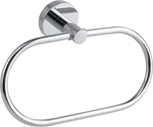 Miniatura 14 de tesa SMOOZ - Portarrollos de papel higiénico de metal cromado sin tapa para baños e inodoros de invitados, incluye solución de pegamento extraíble