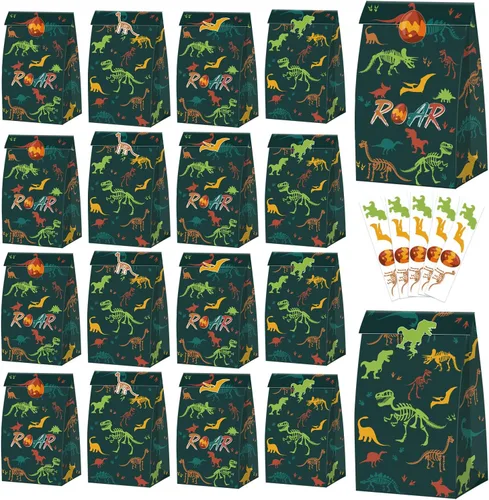 Miniatura 14 de XJLANTTE Bolsas de regalo de fiesta de neón brillante, 20 bolsas de regalo de neón con calcomanías, bolsa de papel de color fluorescente