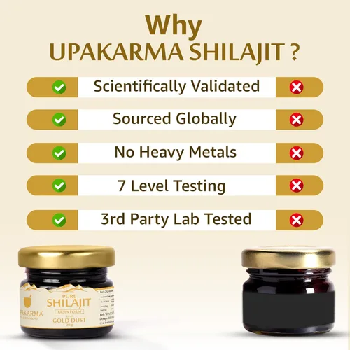 Miniatura 7 de Upakarma Ayurveda - Resina pura suave de Shilajit/Shilajeet con cuchara, fuente natural de ácido fúlvico y oligominerales, paquete 1