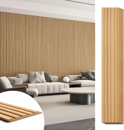 Miniatura 15 de Art3d Paneles de listones de madera de 6 piezas para decoración interior elegante y decoración de techo, panel texturizado 3D de MDF para techo