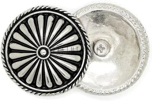 CRAFTMEMORE 2 unids 1.575 in Coin Concho Navajo Vintage Tornillo Atrás Conchos, Adorno para Leathercraft Cinturón Sombreros Billetera CHS49 (Plata)