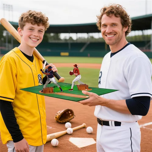 Miniatura 2 de GREETING ART Tarjeta desplegable de béisbol musical, tarjetas de cumpleaños de béisbol, tarjeta del día del padre, tarjetas de felicitación