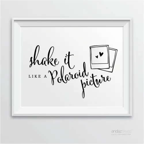 Miniatura 42 de Andaz Press Letreros de fiesta de boda, impresión formal en blanco y negro, 8.5 x 11 pulgadas, suite de novia, vestidor, paquete de 2