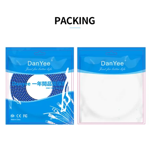 Miniatura 5 de Cable Ethernet Cat 7, DanYee, de nailon CAT7 de alta velocidad, profesional, chapado en oro, cables STP CAT 7 RJ45, cable Ethernet de 3 ft, 10 ft