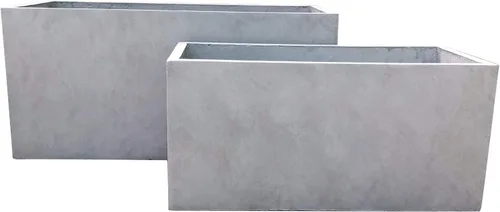 Miniatura 26 de Kante Macetero rectangular de hormigón de 23.2 pulgadas de largo, macetas grandes para interiores y exteriores con orificio de drenaje y tapón