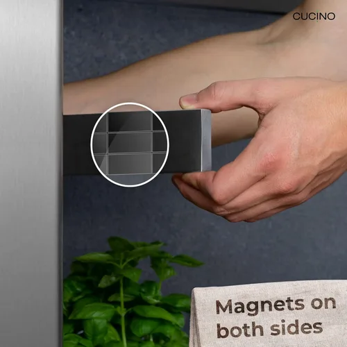 Miniatura 4 de Tira magnética para cuchillos para refrigerador, soporte magnético de acero para cuchillos para refrigerador