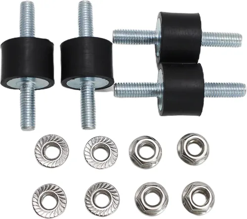 Miniatura 16 de 4 piezas M8 30 x 20 mm soportes de aislante de goma con un solo perno amortiguador con 4 piezas de tuercas de seguridad, soportes de aislamiento