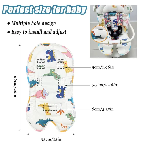 Miniatura 6 de Letton Inserto de cochecito de bebé, forro universal transpirable para asiento de cochecito de bebé, inserto de asiento de automóvil infantil