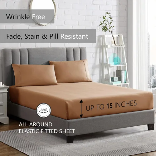 Miniatura 4 de Juego de sábanas American Home Collection para cama individual XL - Microfibra ultrasuave con bolsillo profundo de 15 pulgadas - Sábanas