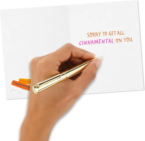 Miniatura 5 de Hallmark Good Mail - Tarjeta de agradecimiento divertida (modelo de rollo de canela) para cumpleaños, día del padre, mamá, papá, mentor, jefe
