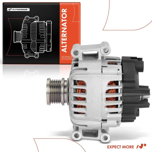 Miniatura 8 de A-Premium Alternador Compatible con Serie Mercedes-Benz W204 C250 2012 1.8L, Serie W204/W205 C250 2013-2015 1.8L, Polea de Embrague de 6 Ranuras 12V